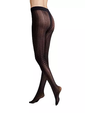 HUDSON | Modestrumpfhose EARTHY REPTILE black |